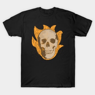 Flaming Skull Ghost Rider Vintage T-Shirt